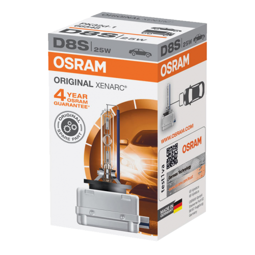 D8S OSRAM Original Xenarc Standard Replacement 25W 4300K Xenon HID Bulb