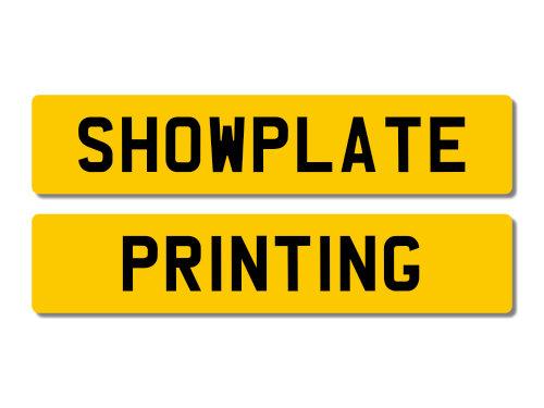 Show Plate Printing: Customised & Personalised Show Plates