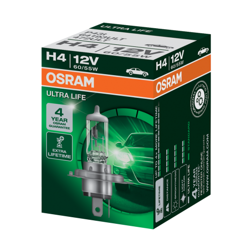 H4 OSRAM Ultra Life 12V 60/55W 472 Halogen Bulb