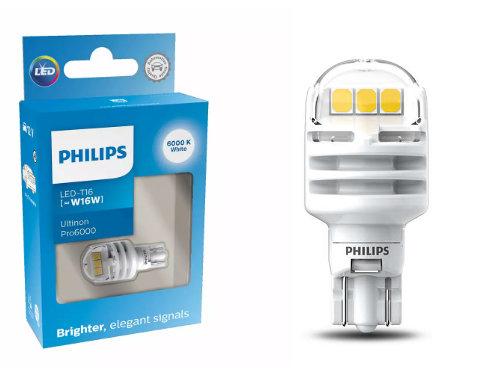 955 (W16W) White Philips Ultinon Pro6000 LED Bulbs (Single)