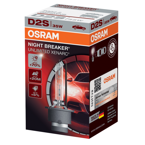 D2S OSRAM Night Breaker Unlimited Xenarc 35W 4800K Xenon HID Bulb