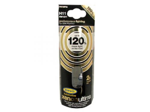 H11 Ring XENON Ultima +120% 12V 55W Halogen Bulbs (Pair)