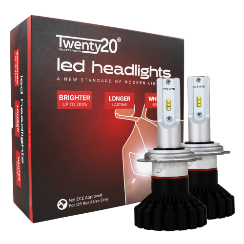 H7 Twenty20 Impact LED 12V 477 Headlight Bulbs (Pair)