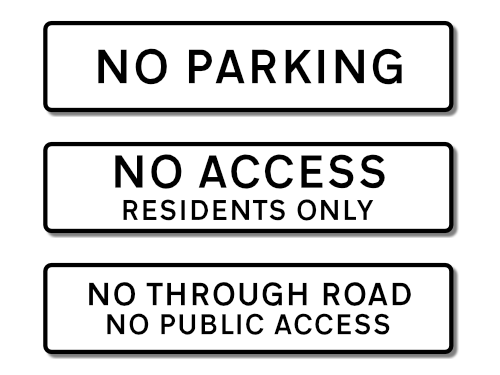Various Prohibited Access Signs: Minimal Design