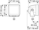 HELLA 358 176-821 LED-Spotlight - Black Magic Edgeless Cube Kit 3.2" - 12/24V - 3000lm