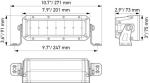 HELLA 358 196-451 LED-Spotlight - Black Magic Tough Mini Lightbar 7" - 12/24V - 2100lm