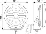 HELLA VALUEFIT 357 198-001 LED-Spotlight - Blade Chrom 7" - 12/24V - White