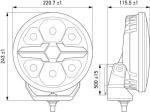 HELLA VALUEFIT 357 199-041 LED-Spotlight - Blade Black  9" - 12/24V - White