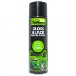Autotek Car Alloy Gloss Black Wheel Spray Paint - 500ml