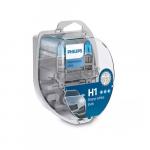 H1 Philips WhiteVision Ultra 12V 55W Halogen Bulb (Pair) - Open Packaging
