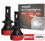H7 Twenty20 Impact +250% LED 12V 55W Headlight Bulb