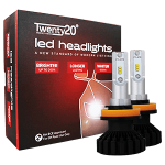 H11/H8/H16 Twenty20 Impact LED 12V Headlight Bulbs (Pair)