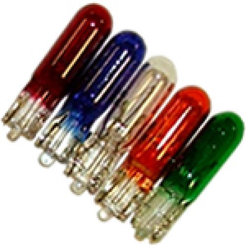 286 Coloured Blue, Green, Red or Amber 12V 1.2W Dashboard & Panel Wedge Bulbs (Trade Pack of 10)