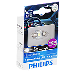 269 Philips X-treme Vision LED 12V 30mm Number Plate & Interior Festoon Bulb