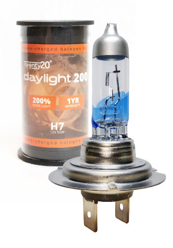 H7 Twenty20 Daylight +200% 12V 55W 477 Halogen Bulbs